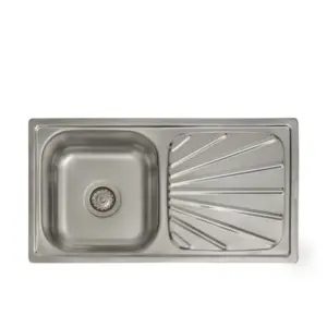 Lavadero 1 poza + Escurridero Boston - Linea Acero Inoxidable