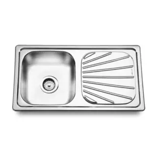 Lavadero1 poza + Escurridero Inoxsol I - Linea Acero Inoxidable