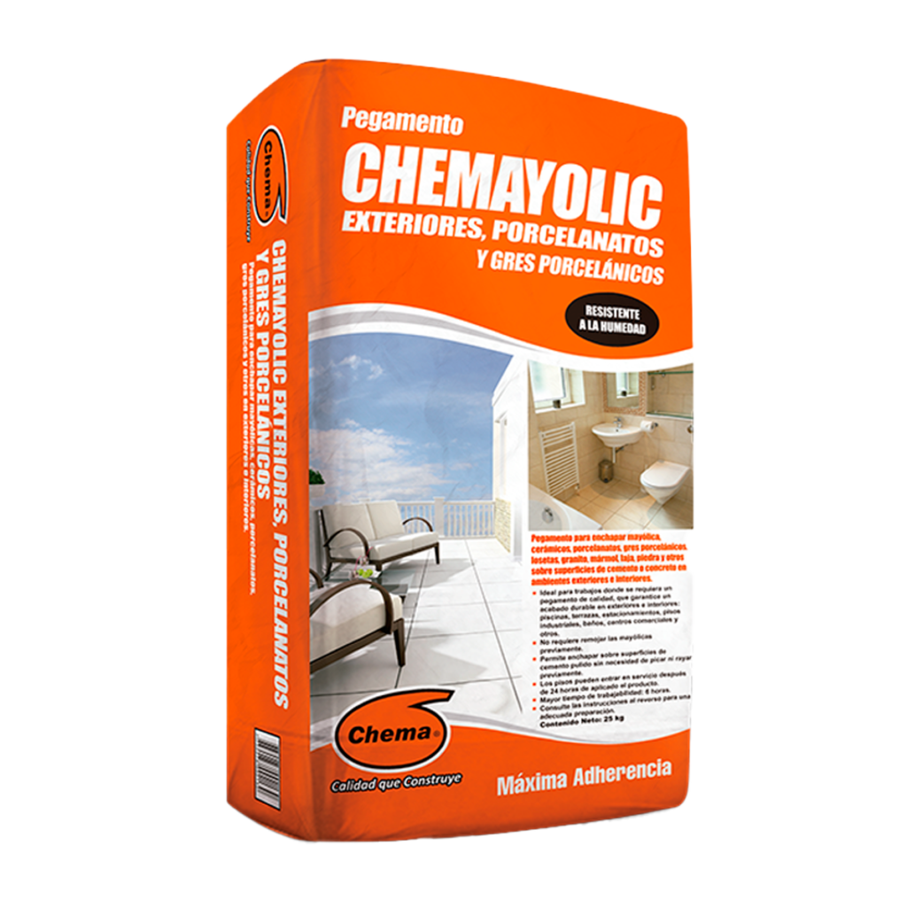 Pegamento Chemayolic en Polvo Exterior 25 kg