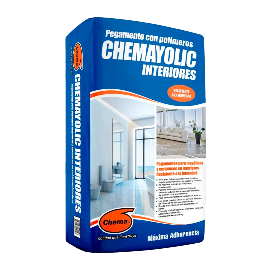 Pegamento Chemayolic Interiores 25 kg