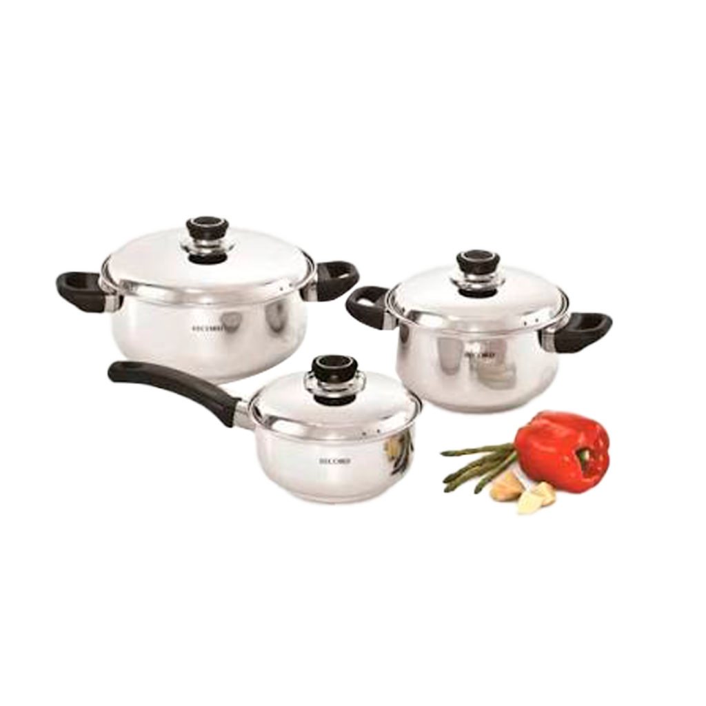 Juego de ollas basic set 6pz tapa acero - Record